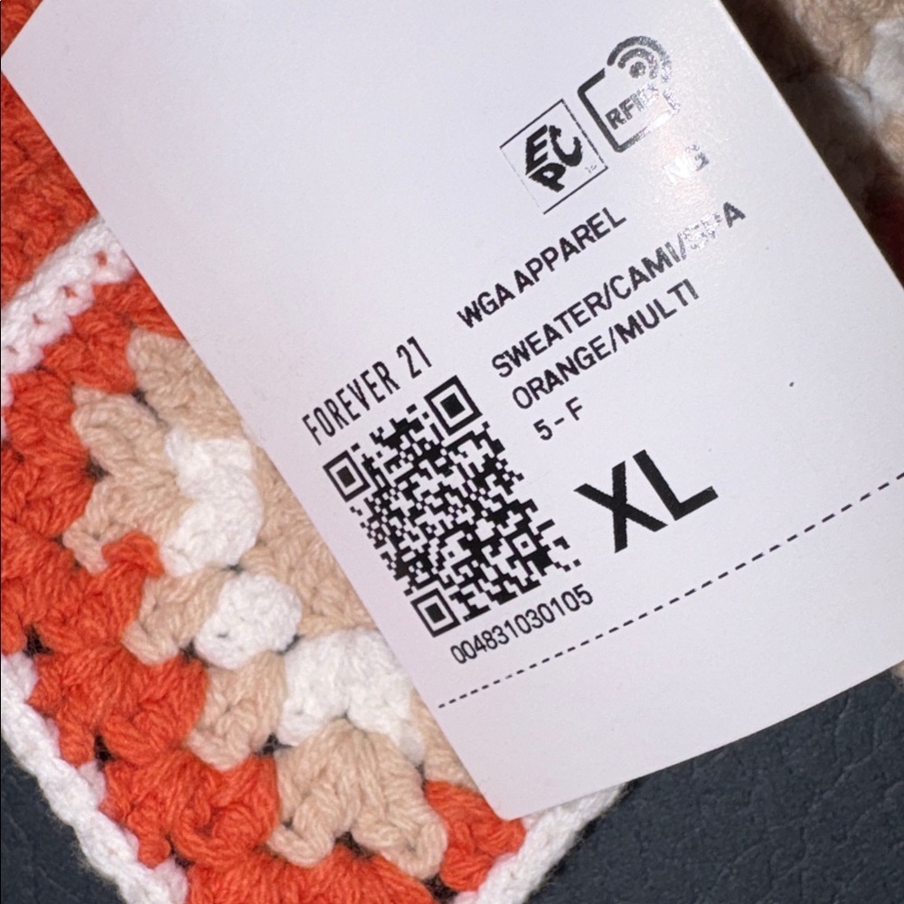 Forever 21 Crochet Cami Top in Orange and Cream - Picture 4 of 5